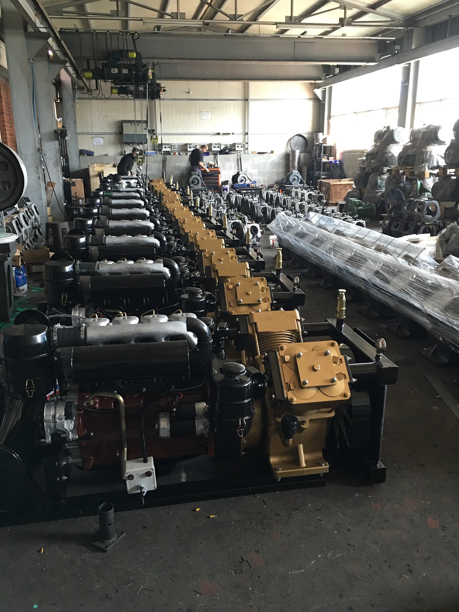 Factory machinery and renewed diesel compressor